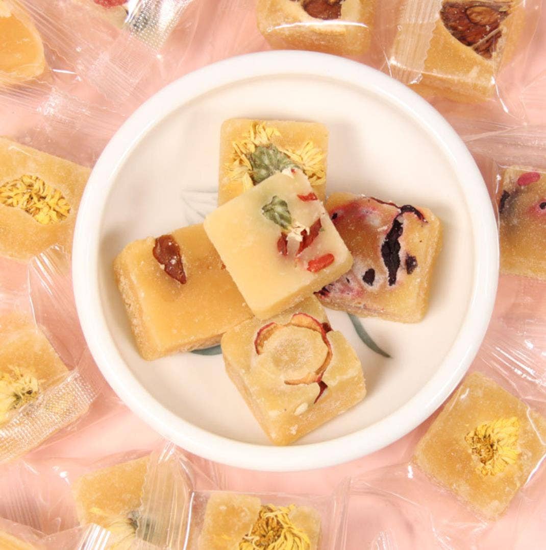 SUGAR CUBES- Gourmet Honey Sugar Cubes with flowers and fruit